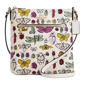 Рюкзак Rowan Canvas через плечо маленький размер women's gold & chalk multicolor COACH, Set (Bag+Dust Bag)