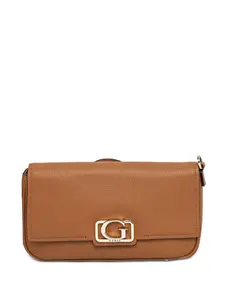 Сумка через плечо с логотипом GUESS USA, коричневый