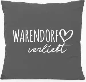 Подушка для дивана Huuraa Warendorf in Love Gift 40x40 см с наполнителем из хлопка стального серого цвета Warendorf Sovenir Hellweg Druckerei