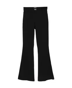 Расклешенные брюки с высокой талией и карманами Versace Jeans Couture, черный