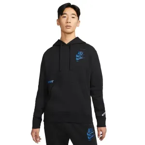 Толстовка Nike Sportswear Essential Hoodie'Black Blue', черный