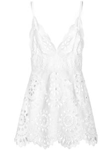 Dolce & Gabbana платье мини с глубоким вырезом, белый