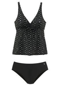 LASCANA Топ-бикини Triangle Tankini 'Scary' в черном цвете