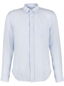 120% Lino рубашка с заостренным воротником, синий