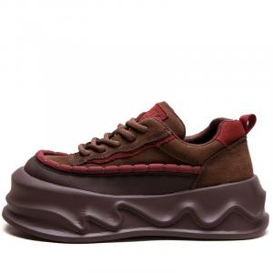 Низкие повседневные туфли, увеличивающие рост, противоскользящие и износостойкие, для женщин Jay, Brown