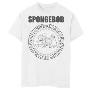 Футболка с рисунком «Губка Боб Квадратные Штаны» Nickelodeon для мальчиков 8–20 лет, значок группового снимка Nickelodeon