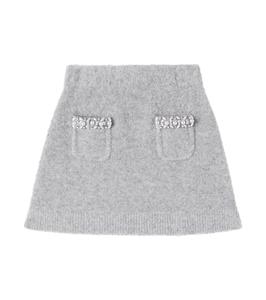 Юбка с украшениями Self-Portrait Kids, серый