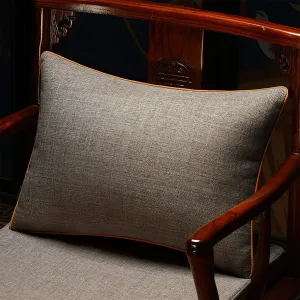 Подушка из однотонной ткани, подушка для спины дивана, подголовник кровати, большая подушка под поясницу для гостиной, 45*45 см - дымчато-серый. Novzep