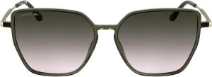 Lacoste женские L6062s прямоугольные солнцезащитные очки, Transparent Khaki