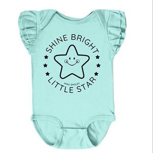 Боди с рукавами-крылышками Mini smiley shine bright little star The Juniper Shop, Seafoam