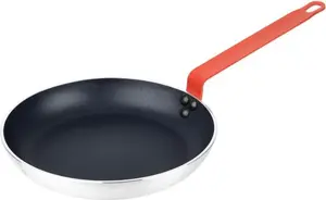 Сковорода с антипригарным покрытием Teflon Platinum Plus, алюминиевая, с красной ручкой, 28 см Hygiplas