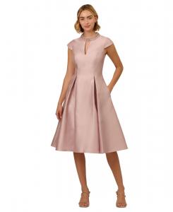 Женское миди-платье с вырезом-замочной скважиной из ткани микадо Adrianna Papell, Bellini