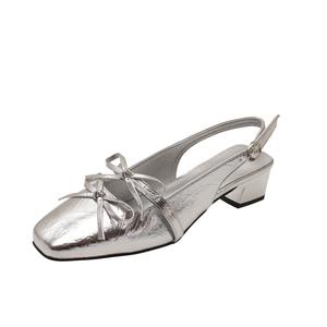 Alxnan Женские повседневные туфли серебристые, цвет Silver