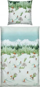 Постельное белье зеленое 1x 155x200 см + 1x 80x80 см Erwin Müller