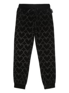 Спортивные штаны с сердечками Philipp Plein Junior, черный