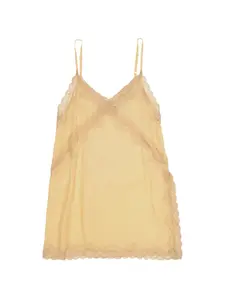 Кружевной топ с V-образным вырезом Bimba Y Lola, желтый