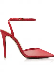 Туфли-лодочки Denver на каблуке 105 мм с ремешком на щиколотке Andrea Wazen, красный