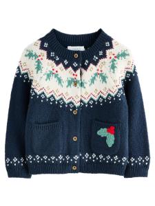 Вязаный кардиган Next, темно-синий