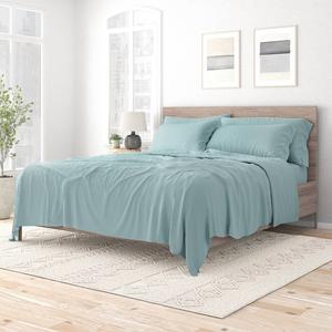 Комплект простыней в однотонных основных цветах Urban Loft с дополнительными наволочками, цвет Ocean