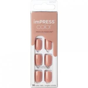 Набор гелевых ногтей Impress Color Sandbox с технологией Purefit — включает в себя мини-пилку для кутикулы Prep Pad и 30 накладных ногтей, Kiss