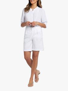 Свободные шорты из льняной смеси NYDJ, Optic White