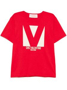 Valentino Garavani футболка с логотипом, красный