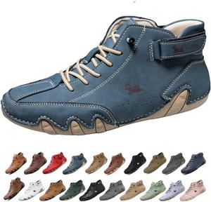 Мужские водонепроницаемые дышащие высокие ботинки-чукка ручной работы, нескользящие, для походов, вождения, кемпинга, легкие босоножки на все сезоны Generic, темно-синий