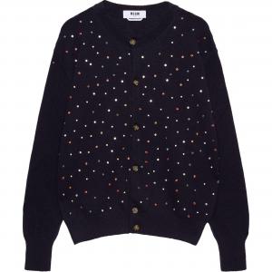 Кардиган, украшенный кристаллами Msgm, черный