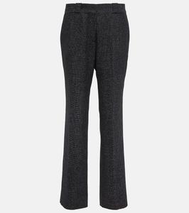 Брюки Percheron с высокой талией из смесовой шерсти Blazé Milano, черный