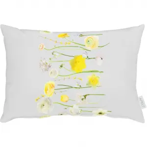 Декоративная подушка 6403 с чехлом и наполнителем, 1 штука Apelt, Grau/gelb + gemustert