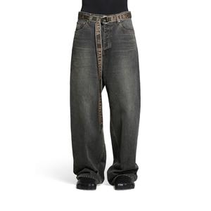 Ремень с D-образным кольцом BALENCIAGA, темно-зеленый