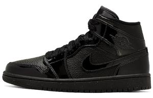 Кроссовки Jordan 1 Mid Patent Triple Black Women's