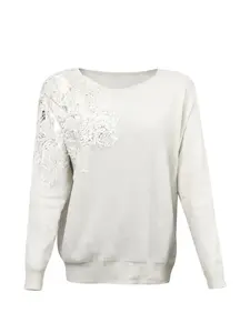 Кружевной свитер D.Exterior, бежевый