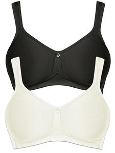 Бюстгальтер без косточек SUSA 2er Pack Spacer BH ohne Bügel Catania, цвет Champagner Schwarz