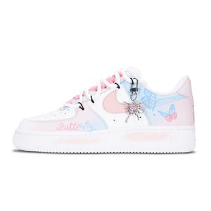 Nike Кроссовки для скейтбординга Air Force 1 с защитой от скольжения, женские, розовые