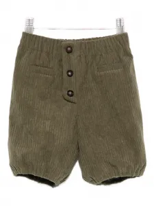 Вельветовые шорты на пуговицах La Stupenderia, зеленый