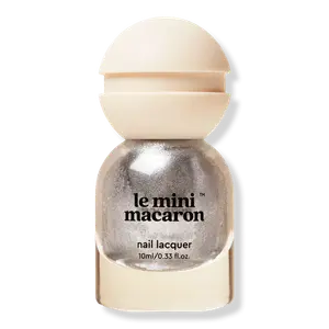 Коллекция лаков для ногтей Le Sweet Le Mini Macaron, Silver Glow (opaque metallic silver with fine sparkles)