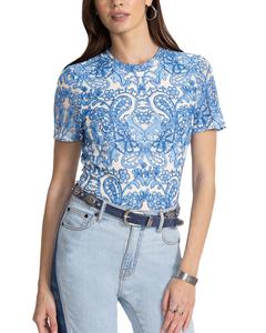 Джонни Вас Элеанор Мэш футболка Johnny Was, синий