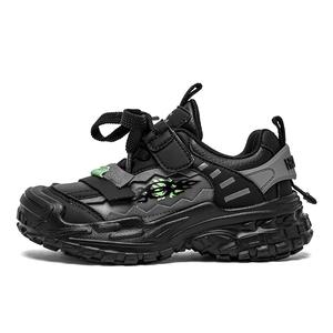 Низкие кроссовки для детей, устойчивые к истиранию и ударам, для повседневной носки HOBIBEAR, черный