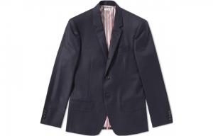 Thom Browne Мужские пиджаки, темно-синего цвета, с воротником средней высоты, другие цвета