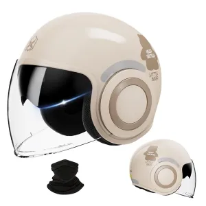 Открытый мотоциклетный шлем, полушлем 3/4 с солнцезащитным козырьком, сертифицированный по стандарту ECE, для взрослых, мужчин, шлем для мотокросса, для женщин, мотоциклетный шлем A, 54-61 см AFAGUEEUPD, A