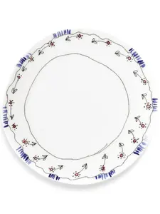 Набор из двух десертных тарелок midnight flowers из коллаборации с marni, 1х20х20 см, Serax, белый