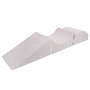 KiddyMoon Детская площадка из пенопласта ППЗ-213 светло-серый L-клин/L-рампа/L-полукаток Игрушечная площадка