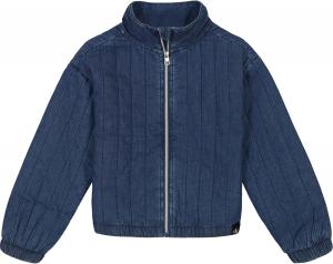 Джинсовая куртка Calvin Klein для девочек, эластичный деним с застежкой на пуговицы, повседневный стиль, Indigo Padded