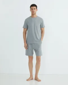 Мужская однотонная пижама шорты Dustin, светло-серый