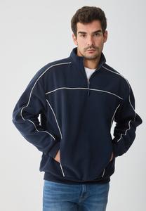 Джемпер Pier One Fleece jumper, Navy/White/Dark Blue