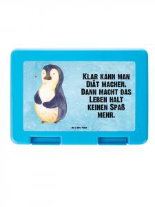 Mr. & Mrs. Panda Контейнер для хранения продуктов, диета пингвина, с надписью, ледяно-голубого цвета