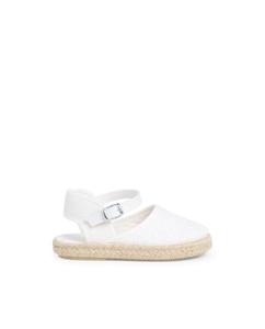 Эспадрильи для девочки с пряжкой Pisamonas, белый