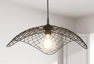 Подвесной светильник searchlight Parachute, 53x150x53 см, черный