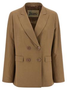 Пиджак с микропайетками Herno, бежевый